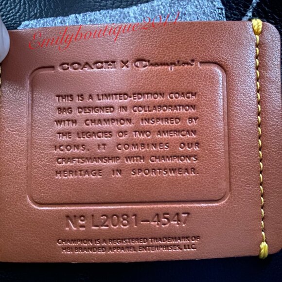NWT Coach Retail 4547 Collection X Champion Turnlock Clutch In Signature Bag - Picture 14 of 15